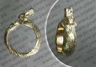 Кольцо "Белка" серебряное